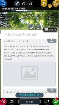 Täysin toimiva sovellus verkkosivustojen luomiseen Android-tableteilla ja -puhelimilla
