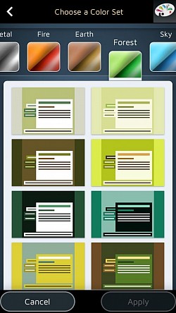 SMART-versiossa on 56 väriteemaa, joista valita.